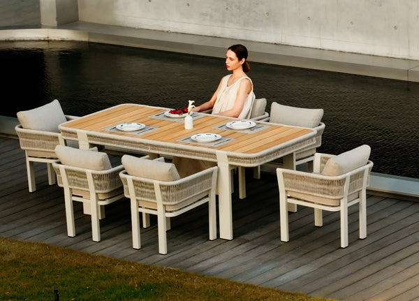 COMEDOR BORROMEO TAUPE 6 SILLAS  "HIGOLD" (30% DSCTO)