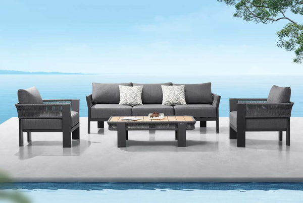 LIVING BORROMEO BLACK DE 04 PIEZAS  "HIGOLD" (35% DSCTO)