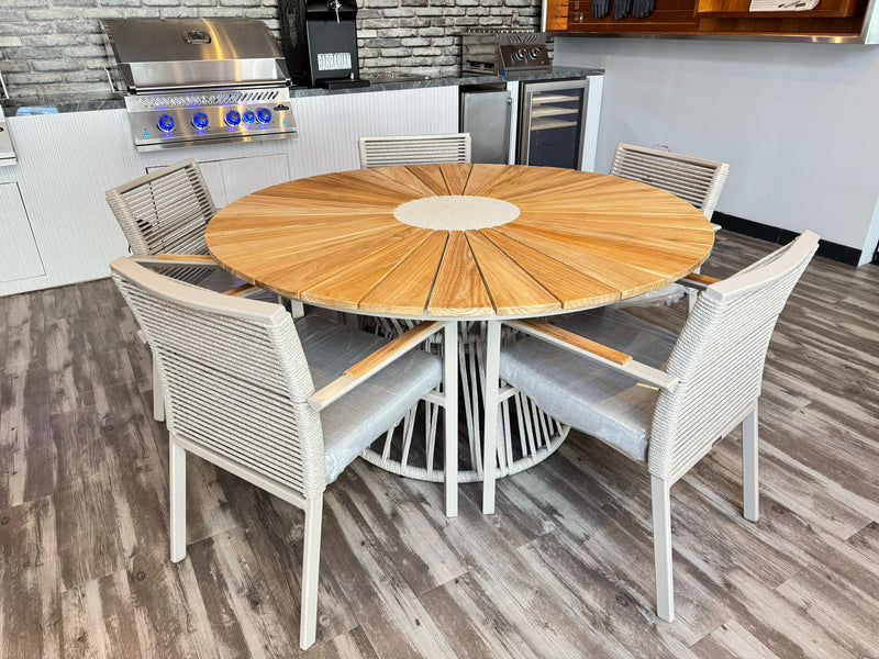 COMEDOR FRANCIA +05 SILLAS BOSTON "CAVANNI" ( ULTIMO STOCK ENTREGA INMEDIATA - 25% DSCTO)