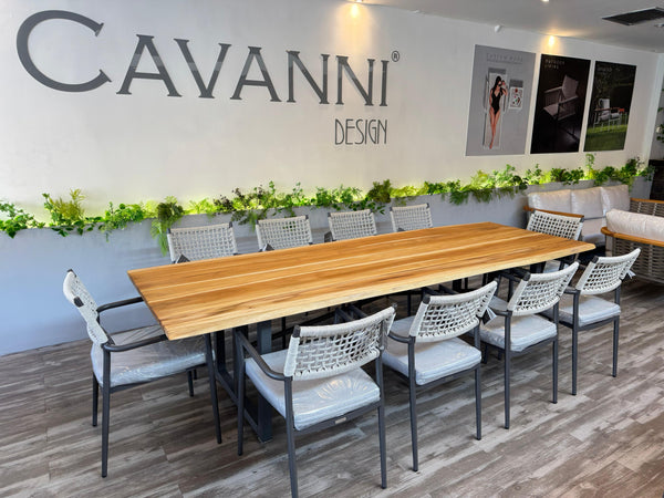 COMEDOR IBIZA + 10 SILLAS BELA "CAVANNI" (20% DSCTO + 1 UNIDAD DISPONIBLE)