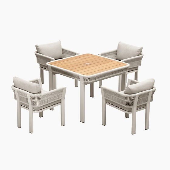 COMEDOR + 4 SILLAS BORROMEO HIGOLD (35% DSCTO PEDIDO EXCLUSIVO HASTA EL 20-10-25)